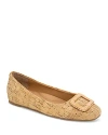 Gentle Souls By Kenneth Cole Sailor Buckle Flat In Natural Cork