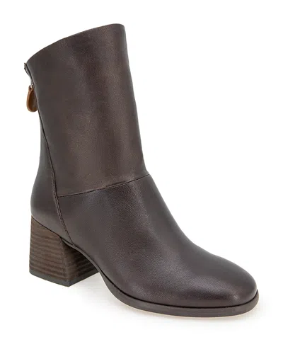 Gentle Souls By Kenneth Cole Women's Saranac Brown Leather Booties