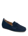 Gentle Souls By Kenneth Cole Women's Sophie Navy Suede Loafers In Blue