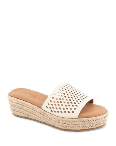 Gentle Souls By Kenneth Cole Women's Vandy Perforated Espadrille Slides In Multi