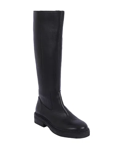 Gentle Souls By Kenneth Cole Women's Wendy Block Heel Tall Boots In Black Leather