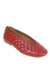 Gentle Souls By Kenneth Cole Willow Woven Flat In Burnt Red