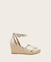 Gentle Souls Charli Strappy Wedge Sandal In Ice
