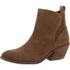 Gentle Souls Clint Western Womens Solid Suede Booties In Multi