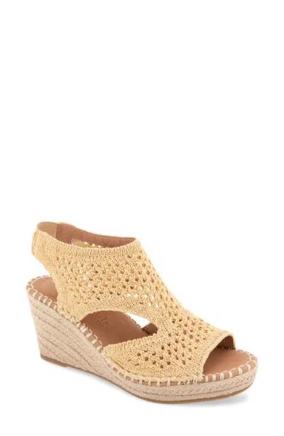 Gentle Souls Cody Cutout Espadrille Wedge Sandal In Nude