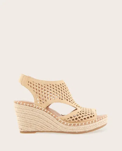 Gentle Souls - Cody Perforated Suede Espadrille Wedge In Brown