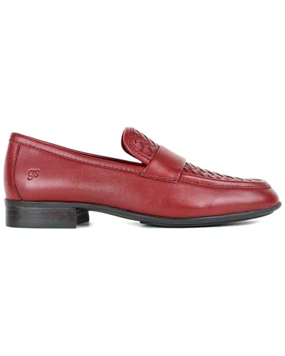 Gentle Souls Crew Leather Flat In Burgundy
