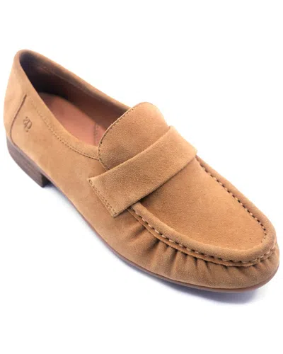 Gentle Souls Crew Suede Loafer In Brown