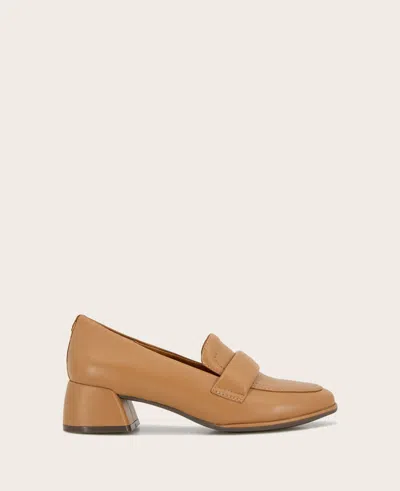 Gentle Souls Women's Easton Block Heel Loafer In Camel