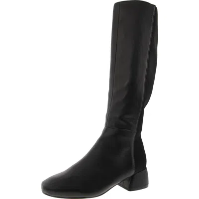 Gentle Souls Emily Womens Block Heel Leather Over-the-knee Boots In Black