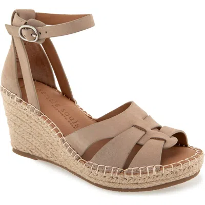 Gentle Souls Espadrille Wedge Sandal In Brown