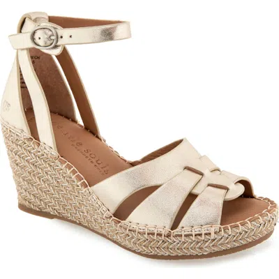 Gentle Souls Espadrille Wedge Sandal In Brown