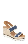 Gentle Souls Evora Wedge Sandal In Blue