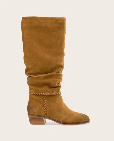 Gentle Souls - Fabri Suede Heel Boot In Brown
