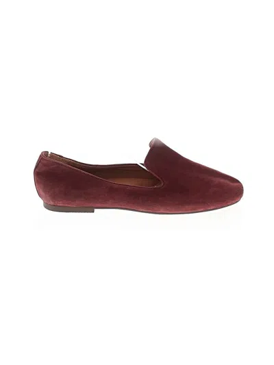 Pre-owned Gentle Souls Flats In Burgundy