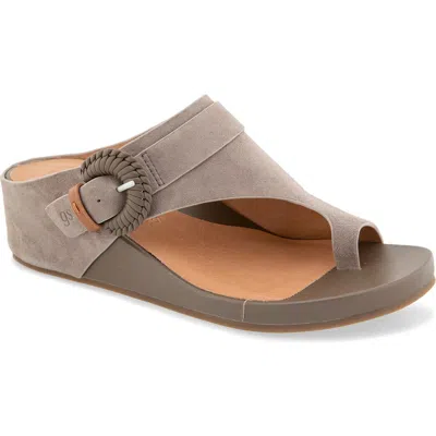 Gentle Souls Galina Toe Loop Wedge Sandal In Multi