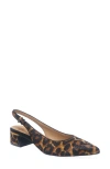 Gentle Souls Georgia Slingback Pointed Toe Pump In Animal Print