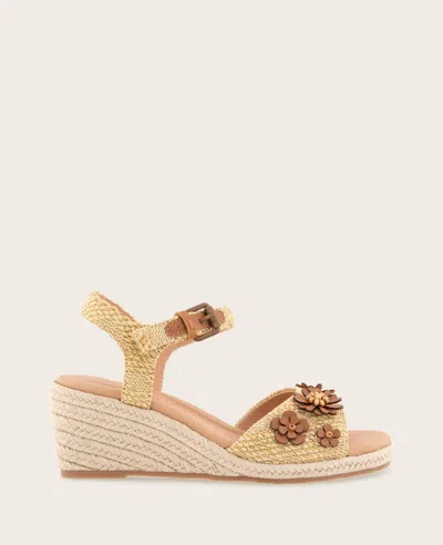 Gentle Souls Gibson Espadrille Ankle Strap Platform Wedge Sandal In Brown