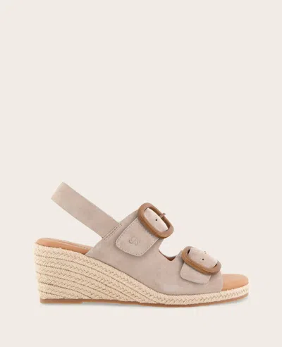 Gentle Souls - Greca Suede Two Band Buckle Wedge In Multi