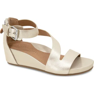 Gentle Souls Gwen Asymmetric Strappy Sandal In Gold