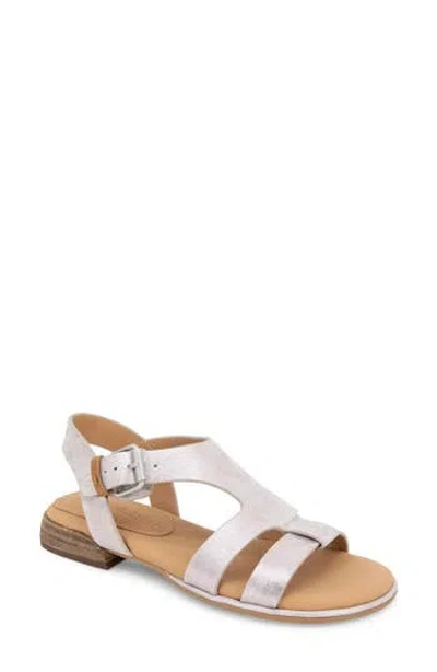 Gentle Souls Haisley Ankle Strap Sandal In White