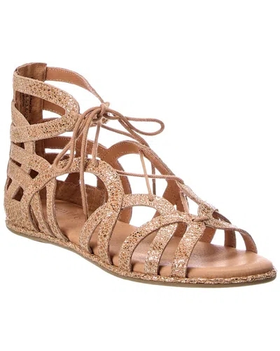 Gentle Souls Heart Leather Sandal In Brown