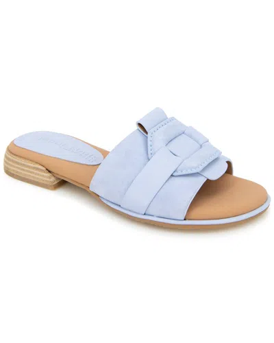 Gentle Souls Hudson Suede Sandal In White