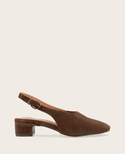 Gentle Souls - Kellis Stretch Suede Slingback Heel In Brown