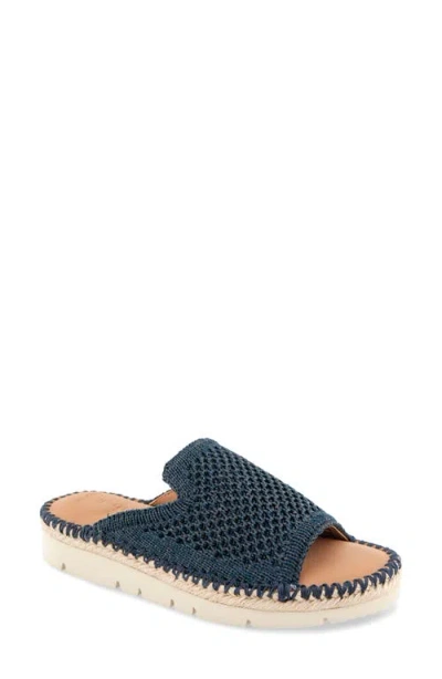 Gentle Souls Leilani Slide Sandal In Blue