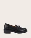 Gentle Souls Libby Suede Lug Bit Loafer In Black