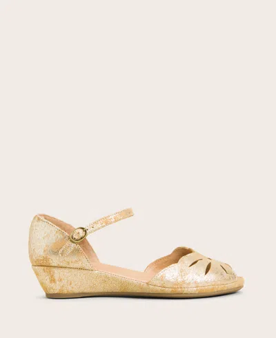 Gentle Souls Lily Moon Ankle Strap Sandal In Gold