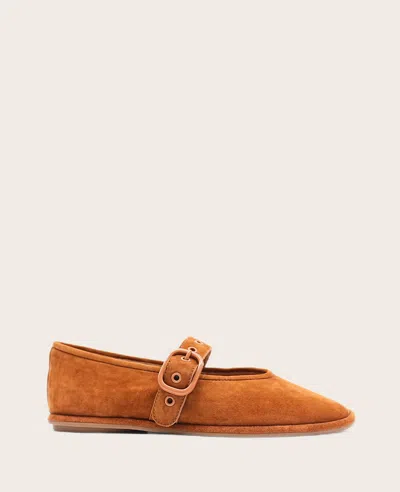 Gentle Souls - Lunar Leather Mary Jane Flat In Brown