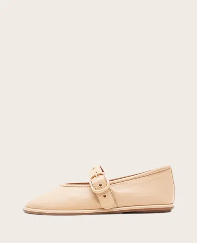 Gentle Souls - Lunar Leather Mary Jane Flat In Neutral