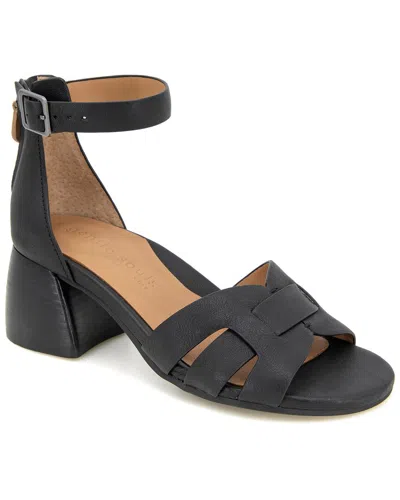 Gentle Souls Myla Leather Sandal In Blue