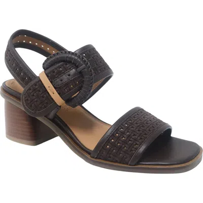 Gentle Souls Mystic Slingback Block Heel Sandal In Black