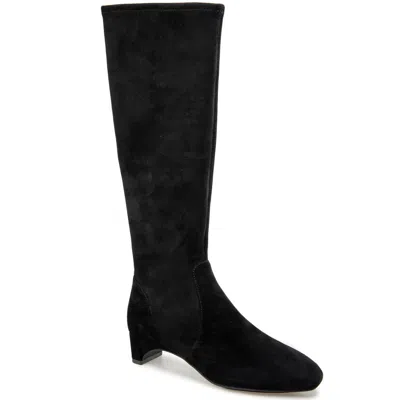 Gentle Souls Namaste Stretch Knee High Boot In Black Suede