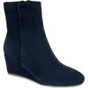 Gentle Souls Nash Wedge Bootie In Blue