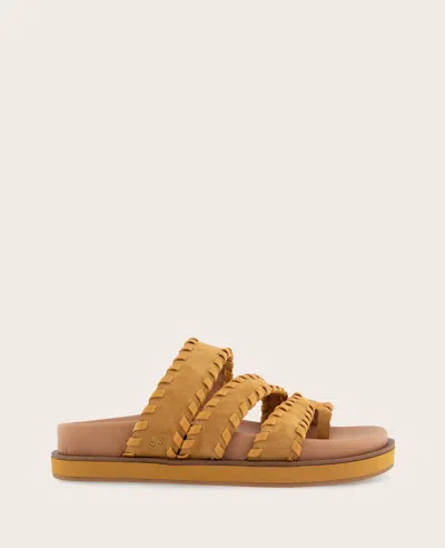Gentle Souls Niles Whip Platform Slide Sandal In Brown