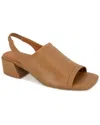 Gentle Souls Women's Penny Sling Back Low Block Heeled Sandals