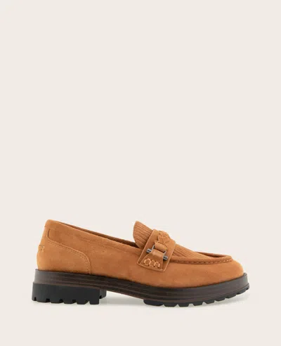 Gentle Souls - Polly Bit Corduroy Suede Lug Sole Loafer In Brown