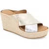 Gentle Souls Porto Espadrille Platform Wedge Slide Sandal