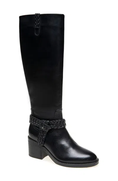 Gentle Souls Sarette Leather Knee High Boot In Black