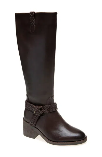 Gentle Souls Sarette Leather Knee High Boot In Brown