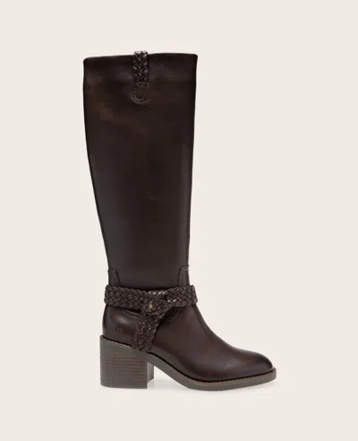 Gentle Souls - Sarette Tall Leather Harness Boot In Brown