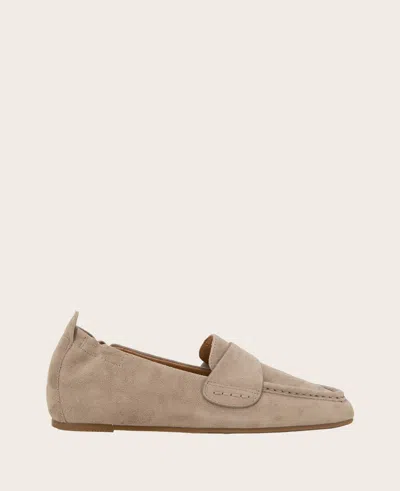 Gentle Souls - Sophie Suede Loafer In Mushroom Suede