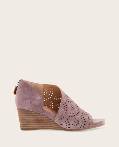 Gentle Souls - Talerie Perforated Wrap Wedge In Pink