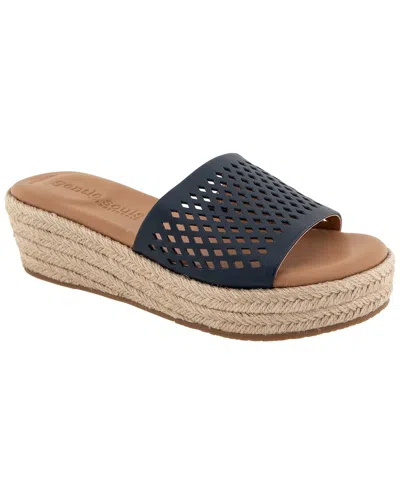 Gentle Souls Vandy Leather Espadrille In Blue