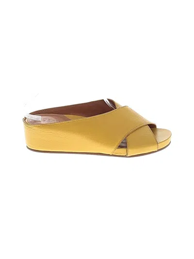 Pre-owned Gentle Souls Wedges In Yellow