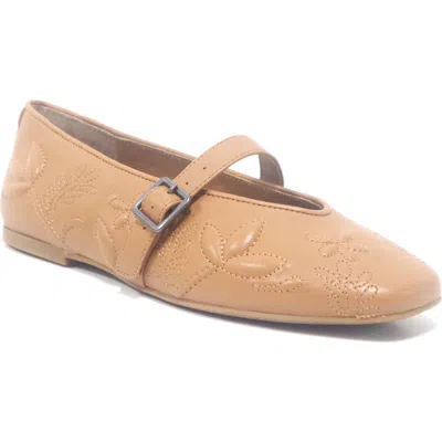 Gentle Souls Wence Leather Mary Jane Flat In Neutral