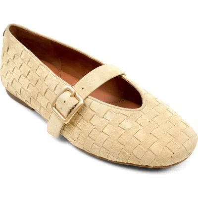 Gentle Souls Winifred Woven Mary Jane Flat In Brown